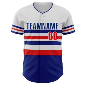 Maillot de baseball personnalisé pour homme, manches courtes, boutons sur le devant, nom de l'équipe 00, imprimé par transfert thermique, évacuation de l'humidité, polyester 220g, athlétique - Product Image 5