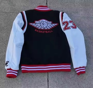 Chaqueta Varsity de Lana con Cuello Alto y Logotipo Personalizado, Ecológica, Transpirable, Resistente al Viento, de Dos Tonos, para Hombre, con Botones, Estilo Béisbol, Otoño, Venta al Por Mayor - Product Image 3