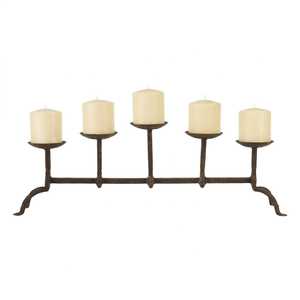 Support de bougie de Noël vintage en fer à cinq supports, résistant à la chaleur, fait main, écologique, luxe, géométrique, décoration d'intérieur, cadeau - Product Image 3