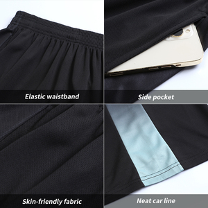 Ensemble de survêtement d'été pour homme, t-shirt uni à col rond et manches courtes, short de sport, tenue de sport 2 pièces pour la gym et le jogging - Product Image 6