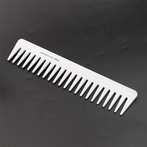 Peigne à dents larges et fines en ABS blanc pour salon de coiffure, outil professionnel de coiffage et de toilettage pour barbier - Product Image 4
