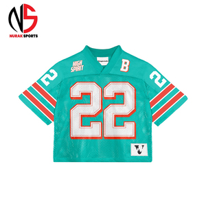 เสื้อเจอร์ซีย์ตาข่ายคุณภาพสูงทรงโอเวอร์ไซส์ ไหล่ตก พร้อมโลโก้สั่งทำ วัสดุตาข่าย สตรีทแวร์ รับผลิตแบบ OEM ปี 2026 - Product Image 3