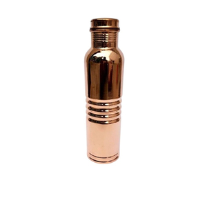 Premium Eco-Friendly Pure Copper Water Bottle Leak Proof Handcrafted Hammered Design Hot/Cold Retaining Customizable Home Office - Product Image 2