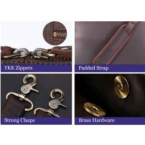 Bolso para Portátil de Cuero Genuino, Moderno, Duradero, con Logotipo Personalizado, de Primera Calidad, el Más Vendido, al por Mayor, Negro - Product Image 4