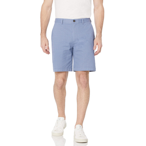 Shorts Bermuda décontractés pour hommes, blancs, 100 % coton, à cordon de serrage, taille mi-haute, respirants, tricotés, extensibles dans les quatre sens - Product Image 2