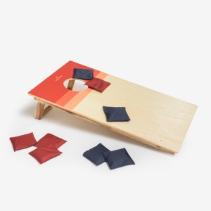 Jeu de Cornhole en bois avec 8 sacs de haricots rouges et bleus, équipement de jeu d'extérieur durable - Product Image 5