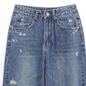 High Quality Custom Made Men Straight Denim Pants Autumn Summer Breathable 100% Cotton Lightweight Casual Stylish Button Custom - Product Image 3