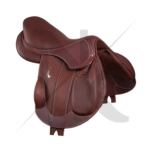 Silla de montar premium para salto ecuestre, de cuero genuino, estilo inglés, cómoda y duradera. Productos de carreras de caballos ingleses de la India. - Product Image 3