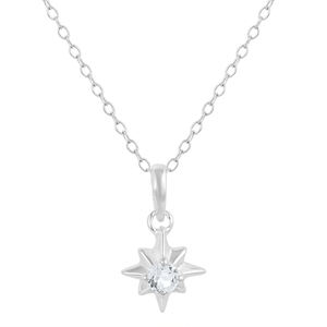 จี้รูปดาวประดับเพชรเซอร์คอนทรงบริลเลียนท์คัทจาก Rhaya Jewels เงินสเตอร์ลิงชุบทอง ประดับด้วยไมโครอินเซิร์ท ดีไซน์เรียบหรูสำหรับผู้หญิง - Product Image 1