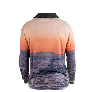 Chemises de pêche pour hommes avec logo sur le devant, manches longues, coupe classique, tissu en coton et bambou, respirant et à séchage rapide - Product Image 3