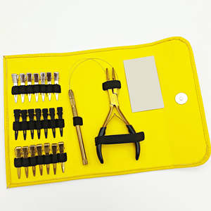 Kit de Pinzas para Extensiones de Cabello de Acero Inoxidable Personalizado con Juego de Pinzas para Remover Cinta Adhesiva y Estuche de Cuero, Kit de Herramientas de Última Tendencia - Product Image 3