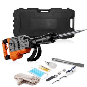 Martillo Demoledor de 3500W, Rompedor de Concreto Rotatorio con 2 Cinceles y Guantes, Mango Frontal Giratorio de 360 Grados - Product Image 1