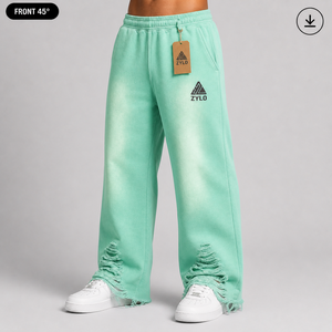 High Quality 100% Cotton Canvas Casual 2 Color Straight Baggy Men's Pants Custom Washed Breathable Heavyweight Hip Hop - Product Image 3