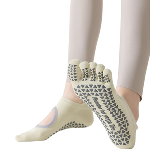 Fashion Sports Fitness Floor Socks Yoga Pilates Short Breathable Non <b>Slip</b> Toe Socks Summer Backless Socks - Product Image 3