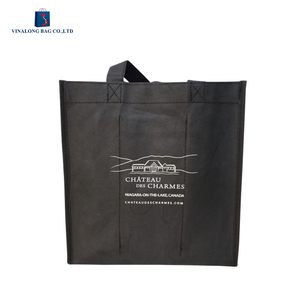 Factory Supply Plastic Wine <b>Gift</b> Bag with Zipper Rope Handle Shoulder Strap for Bottle Packaging Outdoor Shopping - Product Image 1