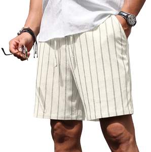 Pantalones cortos para hombre con estampado de palmeras, cintura elástica con cordón, para playa, verano, informal, vacaciones, coloridos, blancos, camiseta de verano para hombre - Product Image 5