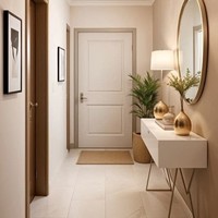 Puertas de Entrada Interiores de Estilo Posmoderno Americano, Insonorizadas, con Aislamiento Térmico, de MDF, para Sala de Estar, Dormitorio, Oficina, Cocina, Hotel