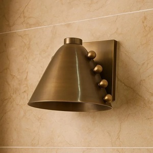 Modern Brass Round <b>Wall</b> <b>Sconce</b> Art Deco Design Handmade Durable Finish Indoor Home Office <b>Lighting</b> Calvin Handicraft - Product Image 3