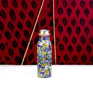 Elegante Botella de Agua de Cobre de 500 ml, 100% Cobre Puro, Beneficios Térmicos y Ayurvédicos para la Salud, Esmalte Resistente a los Arañazos, para Gimnasio y Aire Libre, Hecho en India - Product Image 2