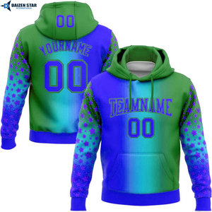 Men's Gradient Color Block Hoodie With <b>Stars</b> Print Breathable Knitted Polyester Regular Fit Autumn Wear - Product Image 5