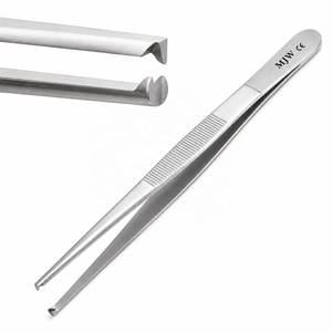 Pince à tissus dentaire 1x2 dents, fine, chirurgicale, à dents, en acier inoxydable, instrument de manipulation précise des tissus OEM ODM - Product Image 2