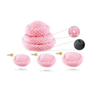 Cuccia Rotonda Yommy per Cani e Gatti di Piccola Taglia, Morbida, Calda e Soffice con Design a Pois - Product Image 6