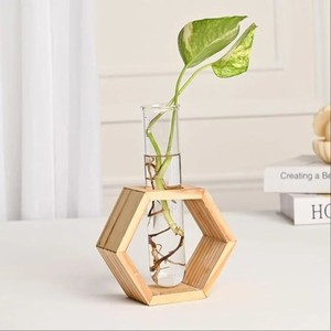 Handcrafted Rubber <b>Rectangle</b> 3-Tier Mid Century Modern Plant Stand with Ceramic <b>Planters</b>-Wholesale - Product Image 3