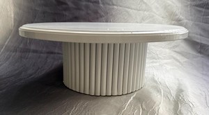 Round Wooden <b>Cake</b> <b>Stand</b> with Base <b>White</b> Dessert Display Tray for Kitchen Use Reusable <b>Cake</b> Pan Round Dessert <b>Stand</b> for Hot - Product Image 4