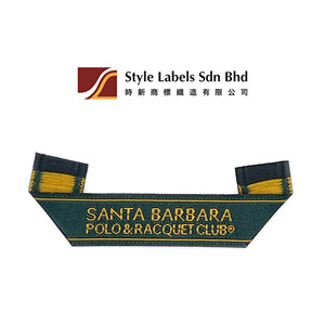 Quality Affordable Custom Woven Damask Stitch Labels Mitre Fold Laser Cut <b>Edges</b> Washable Fabric Tags for Garments Bags - Product Image 2