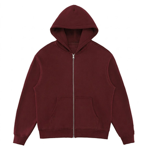 Sweat à capuche personnalisé avec logo, en tissu polaire, pour homme, à séchage rapide, respirant, avec fermeture éclair, style streetwear décontracté, pour homme et femme. - Product Image 4