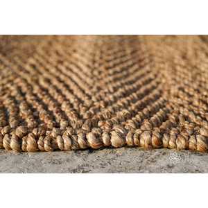 Tapis tressé en jute naturelle tissé à la main, prêt à expédier |   Tapis décoratif pour sol |   Taille personnalisée en gros - Product Image 5