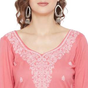 Safaa Luxury Slate Grey Woven Cotton <b>Chikankari</b> <b>Suit</b> – Breathable Summer Ethnic Wear for Women – Wholesale Manufacturer Price - Product Image 3