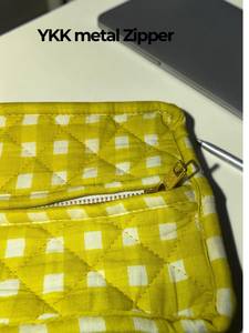 National Fashion <b>Yellow</b> Hand Block Printed Floral Print Cotton Large Tote <b>Bag</b> for Women with Zipper Shopping Beach Use Gift Her - Product Image 3