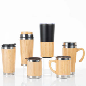 Stainless Steel Vacuum Tumbler Bamboo Style <b>Double</b> <b>Wall</b> Insulated Lid 12-24 Hours Thermal Insulation Boiling Water Safe for - Product Image 4