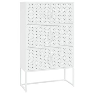 31.5สีขาว "x 13.8" x 53.1 "highboard เหล็กสำหรับจัดเก็บและจัดระเบียบบ้าน - Product Image 2