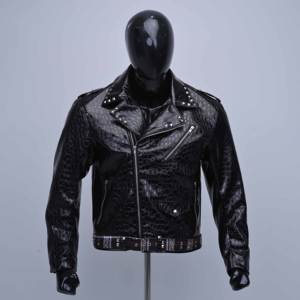 Veste en cuir d'hiver pour homme de qualité supérieure, logo personnalisé, imperméable, respirante, coupe-vent, en cuir de vache, style moto et motard, doublure en polaire - Product Image 1