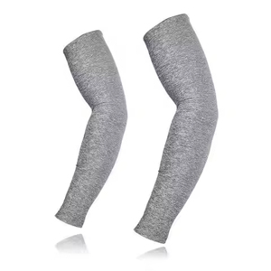 Cycling Cooling Sports <b>Arm</b> <b>Sleeves</b> Unisex Gray Anti-UV <b>Compression</b> 100 Grams Digital Print Plain Dyed Polyester Adult - Product Image 1
