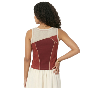 Camiseta sin mangas acanalada personalizada para mujer, top de cuello redondo para mujer, camiseta acanalada de primera calidad para mujer - Product Image 2