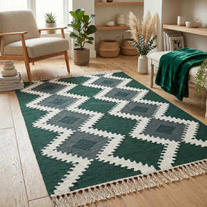 Colorful Handwoven <b>Runner</b> <b>Rugs</b> 3x6 Durable Carpet for Bed Room Living Room Hallway Cotton Kilim <b>Runner</b> <b>Rug</b> Handmade Mat - Product Image 6