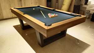 โต๊ะพูลหรูหราแบบปรับเปลี่ยนได้พร้อมท็อปโต๊ะรับประทานอาหาร ดีไซน์ทนทานสำหรับการฝึกซ้อมและใช้งานในบ้าน/โรงแรม/คลับ (ปรับแต่งได้) - Product Image 2