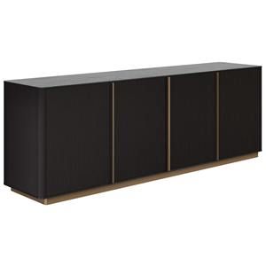 Handcrafted Solid Wood <b>Sideboard</b> Cabinet with Four Door Design and Multifunctional <b>Storage</b> for Bedroom Kitchen and Dining Areas - Product Image 1