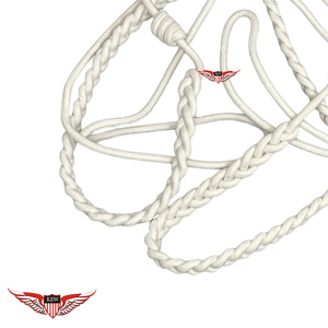 Aiguillette blanche torsadée avec cordons d'épaule et pointe argentée métallique - Product Image 4