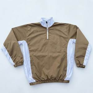 High Demanding Custom Logo Brown And White Men's Lightweight Nylon <b>Wind</b> <b>Breaker</b> Shorts Vintage Wear Men Sets Streetwear Jackets - Product Image 2