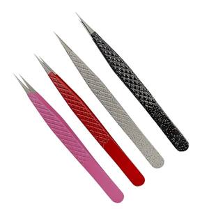 Pinzas para Pestañas DANTRIC IMPLANTS AD-652 de Acero Inoxidable de Precisión, 10 mm, Punta Suave, Agarre Perfecto, Color Negro/Gris/Rojo/Rosa - Product Image 6