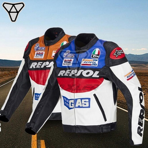 Veste de moto pour homme, veste de motocross, veste de course moto, veste de moto en cuir PU Repsol, vêtements de moto, veste coupe-vent - Product Image 4