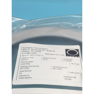 แหวนครอบ AMAT 0021-22602, 8" B101 TI, 10.5" DIA - อุปกรณ์และอะไหล่เซมิคอนดักเตอร์ระดับโลกที่เชื่อถือได้ - Product Image 1