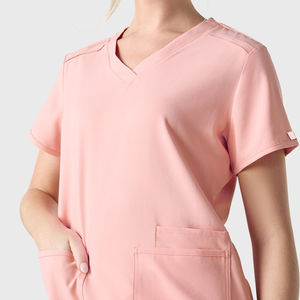 Tenues médicales personnalisées : Blouse d'infirmière à manches courtes, pantalon de jogging, ensemble de tenues de spa extensibles et ajustées pour infirmières - Product Image 6