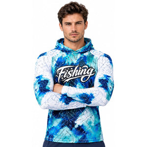 Camisa de Pesca para Hombre UPF 50, Estampada, Manga Larga, Transpirable, Spandex/Poliéster 180g, Secado Rápido, Camisa Deportiva para Exteriores - Product Image 2