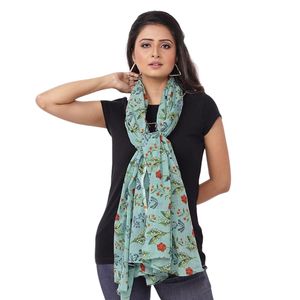Printed Cotton Scarf for Women, Lightweight Soft Scarves <b>Stoles</b> for Summer & Winter - Product Image 1