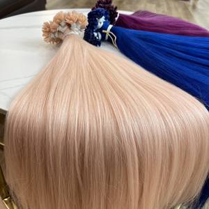 ARTÍCULO POPULAR Proveedor de extensiones de cabello con punta plana, queratina, texturas onduladas naturales, colores mixtos piano, doble capa, de 8 a 32 pulgadas - Product Image 5